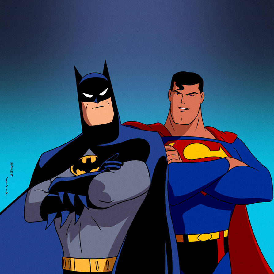 BatmanNotes's tweet image. Batman & Superman Animated Series versions
Artwork by Andrew Arunion