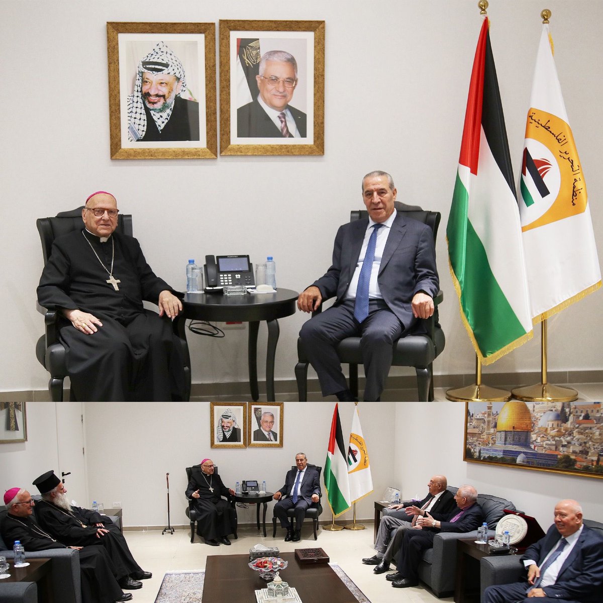 HusseinSheikhpl's tweet image. الشيخ يستقبل وفدًا من رجال الدين المسيحيين من القدس لبحث تداعيات العدوان على المقدسات الدينية
رام الله – 21/07/2025- استقبل نائب الرئيس الفلسطيني السيد حسين الشيخ، وفدًا من رجال الدين المسيحيين من مدينة القدس، لبحث تداعيات العدوان الإسرائيلي المتواصل على المقدسات الدينية، لا…