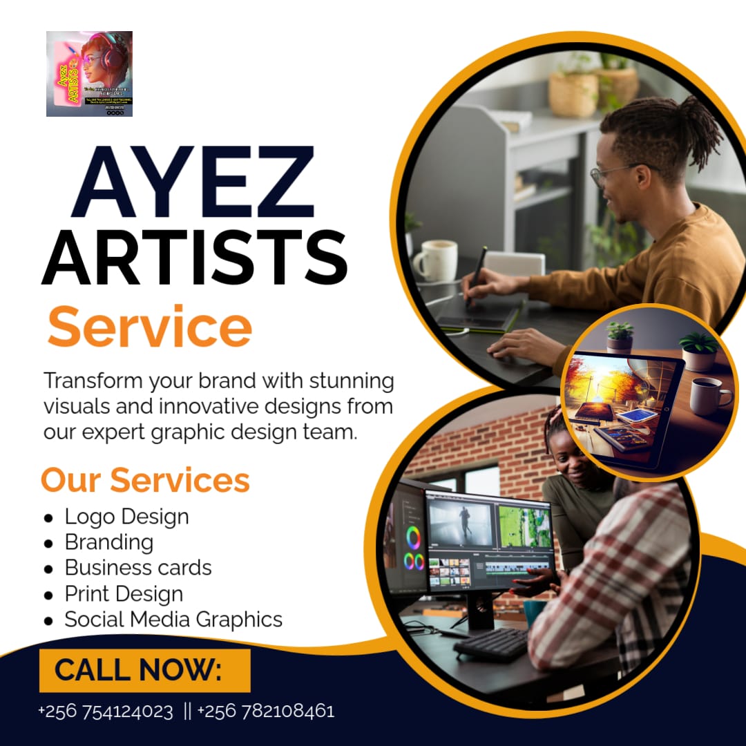 🎨AYEZ ARTISTS🎨🖌️

We offer all Graphic Design services that you need;

Flyer Designs, Poster Designs, Logo, Banner Designs, Social media Designs, Business Cards,&amp; lots more.... 

For Business☎or Whatsapp: +256 754124023 || +256 782108461

<a href="/Ayezianovic1/">Ayez Ianovic</a> 
#AyezGraphics