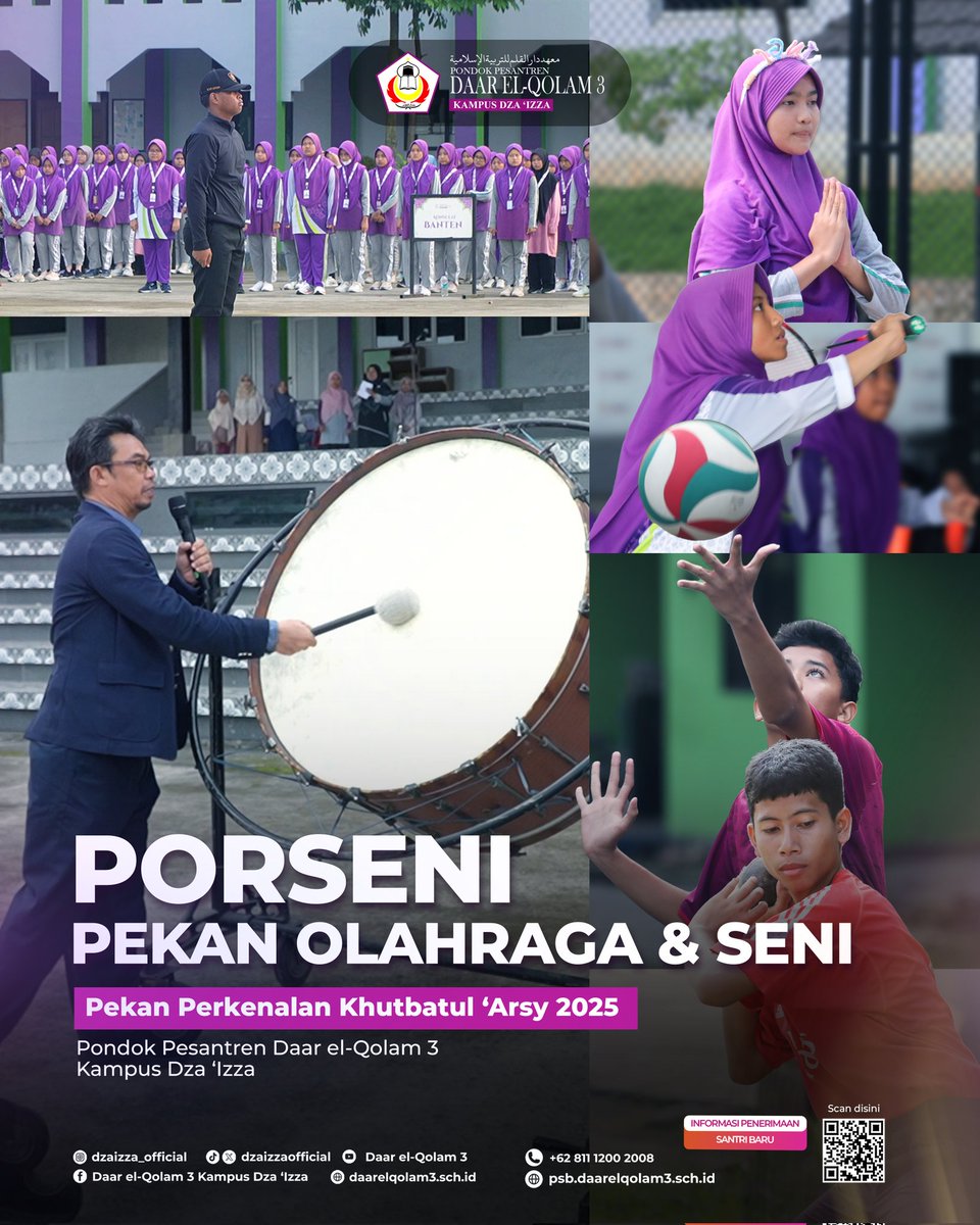 dzaizzaofficial's tweet image. PPKA 2025 menggelar "Pekan Olahraga dan Kesenian" dari 17 hingga 20 Juli 2025.
Kegiatan ini meliputi berbagai perlombaan di bidang olahraga, seni, budaya, dan keilmuan. 
#kampusdzaizza
#santriglobal
#ahlulizza
#ppka2025