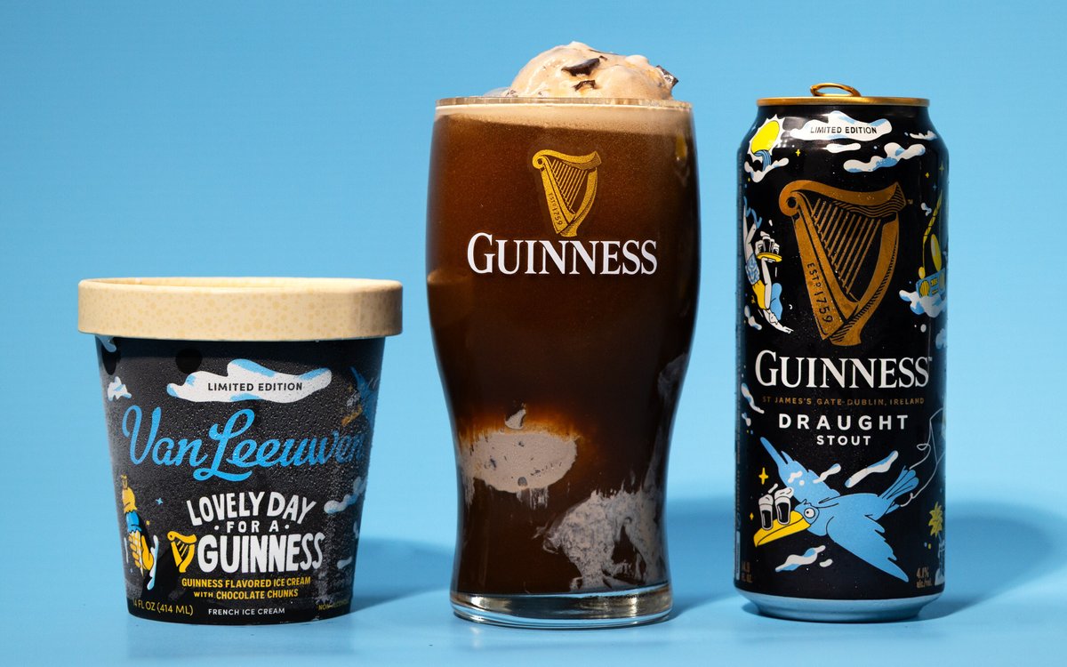 cpgwire's tweet image. Guinness and Van Leeuwen dropped a limited edition ice cream collab 🍦