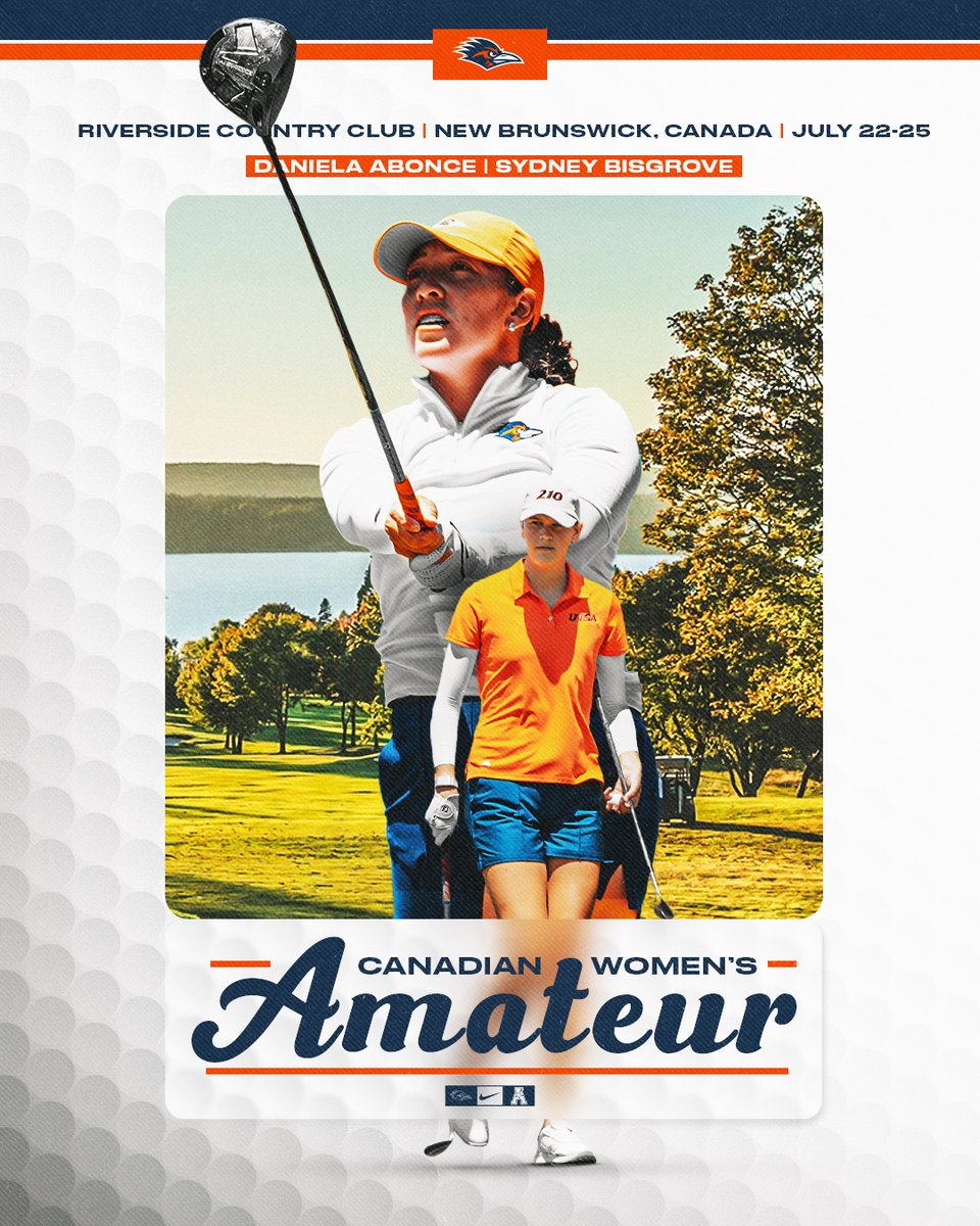 God luck to Daniela Abonce and Sydney Bisgrove, who will compete in the 111th Canadian Women's Amateur this week at Riverside Country Club in New Brunswick.

ℹ️ golfgenius.com/pages/11312195…

#LetsGo210 | #BirdsUp 🤙