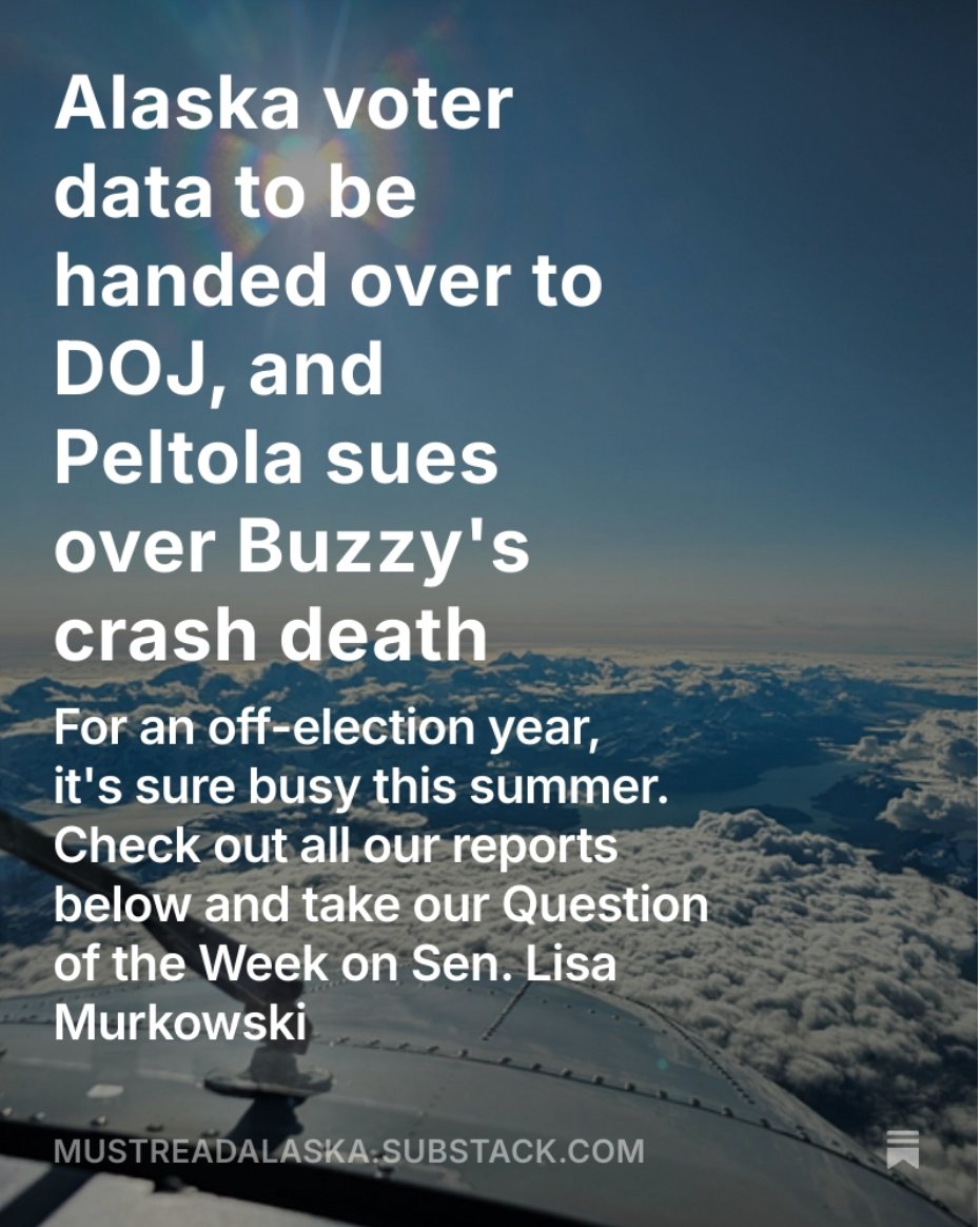 MustReadAlaska's tweet image. For a summer in a non-election season, it's sure hopping like salmon out there! Catch up on all the news from Alaska with the Must Read Alaska Newsletter. open.substack.com/pub/mustreadal…