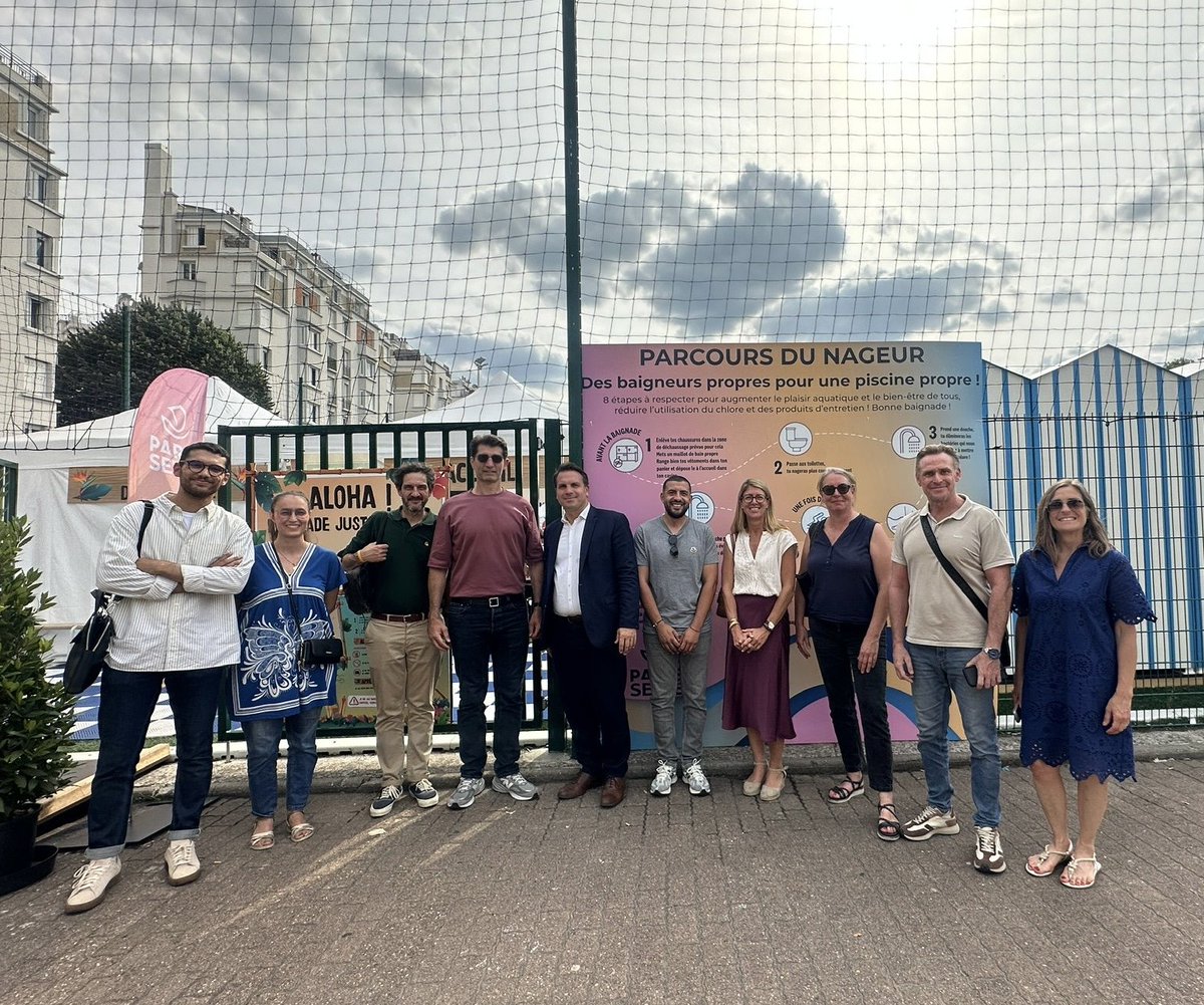 Envie de bouger, de vous détendre et de profiter de l’#été à #Paris17 ? 👀☀️

Du Lundi au Samedi de 12h à 12h45, RDV à la baignade estivale du Stade Just Fontaine pour des séances gratuites d’#aquagym ! 🏊‍♀️

Enfilez votre maillot et bonnet de bain et rejoignez-nous ! 💦

#Sport