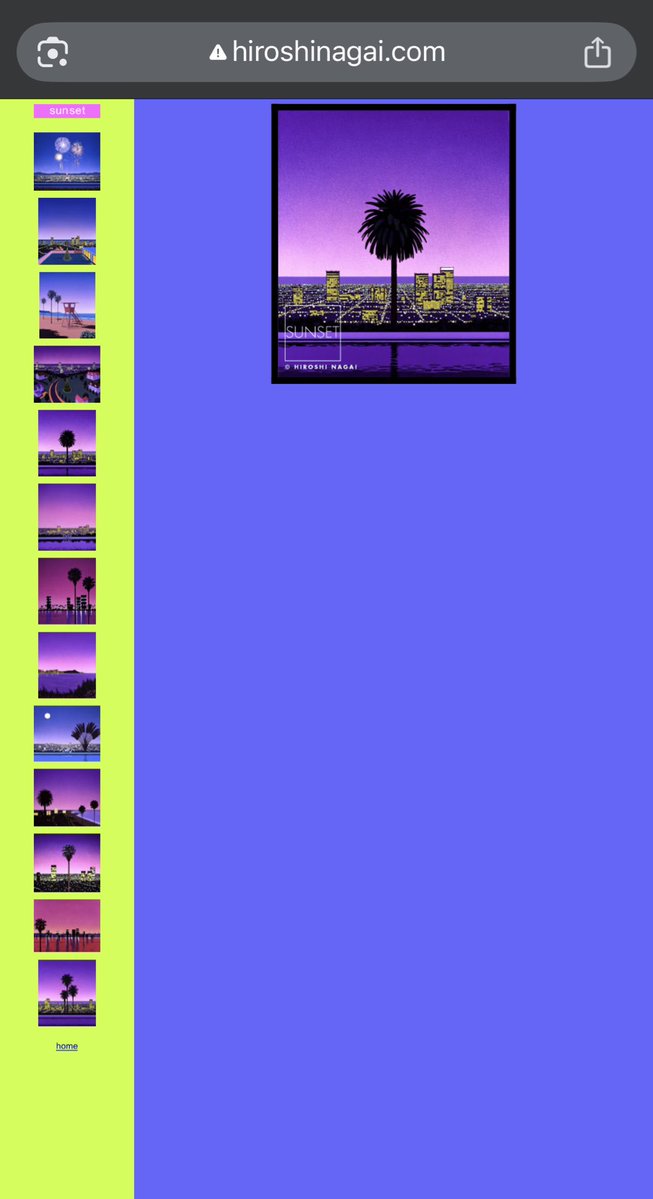 JHoleCreates's tweet image. The Hiroshi Nagai website is peak web design