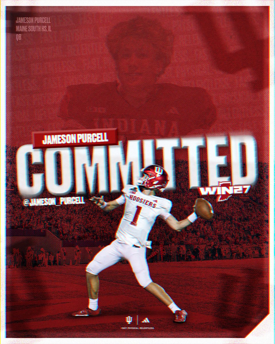 Jameson Purcell (@jameson_purcell) on Twitter photo Beyond excited & grateful for the opportunity to be a HOOSIER & proud to announce my commitment to Indiana University! Thx to my family, coaches & friends for the support! Cant wait to get to work w <a href="/CCignettiIU/">Curt Cignetti</a> <a href="/chandlerwhitmer/">Chandler Whitmer</a> <a href="/CoachShanahan_/">Mike Shanahan</a> Beyond excited & grateful for the opportunity to be a HOOSIER & proud to announce my commitment to Indiana University! Thx to my family, coaches & friends for the support! Cant wait to get to work w <a href="/CCignettiIU/">Curt Cignetti</a> <a href="/chandlerwhitmer/">Chandler Whitmer</a> <a href="/CoachShanahan_/">Mike Shanahan</a> 