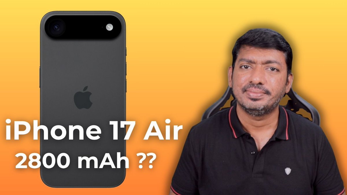 iPhone 17 Air - Release Date &amp; Battery mAh LEAKS!🤔

👉🏻Watch: youtube.com/watch?v=XTQ3k3…