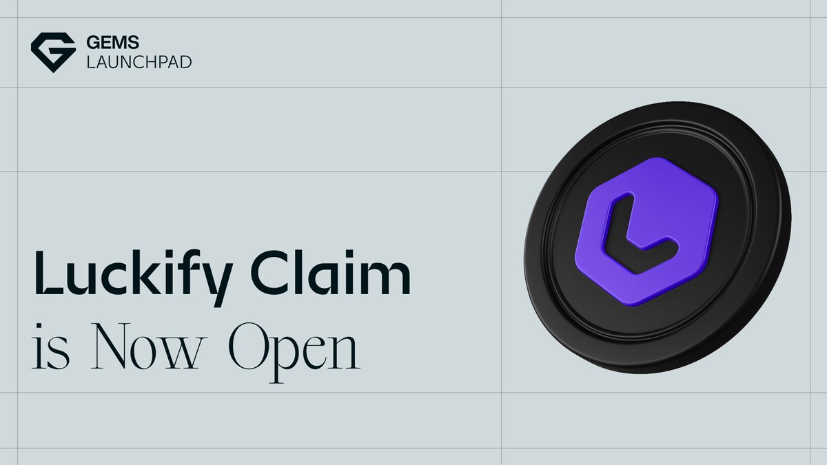 1/2 It’s time to claim your $LUCK tokens.

If you joined the <a href="/Luckify_Defi/">Luckify</a> private sale on <a href="/Gems_Launchpad/">Gems Launchpad</a>, your tokens are now ready to claim.

To view your tokens, add the $LUCK contract on BSC:
0x5bc247A5fc7DC148b682787C58f6f764ce27581b

As part of the deflation mechanism,