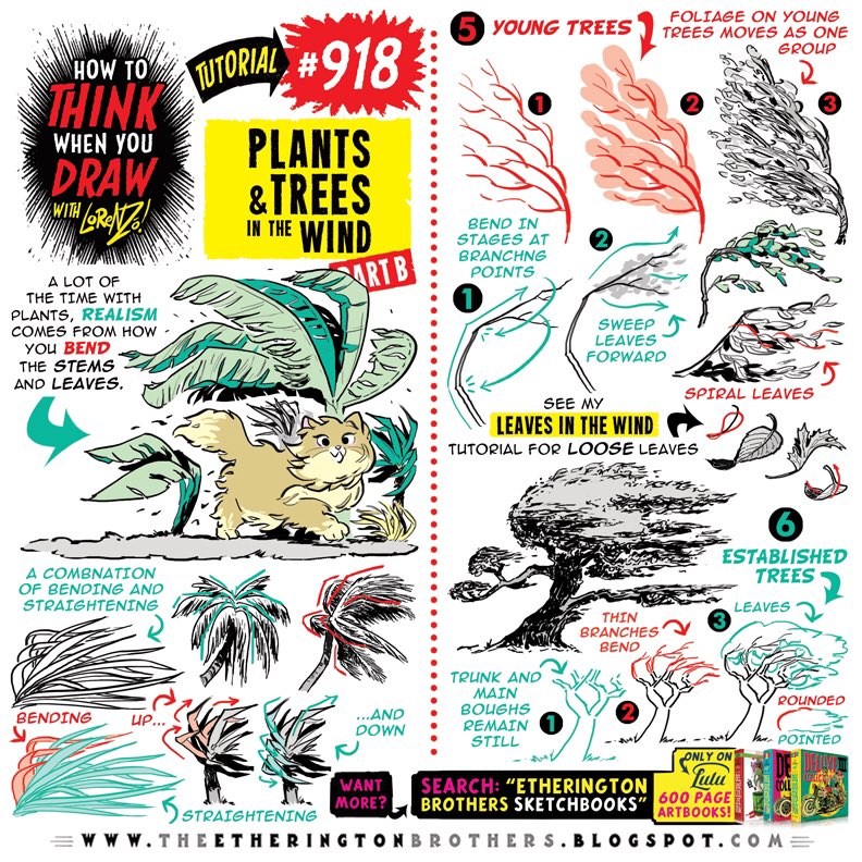 EtheringtonBros's tweet image. PLANTS & TREES IN THE WIND Pt 2! To get the FREE monthly How to THINK When You draw digital MAGAZINE, (including NEW tutorials, a YEAR before they appear online) just send “Magazine, please!” to ThinkDraw@yahoo.com
#anime #manga #comicart #conceptart #gamedev #animationdev #DRAW