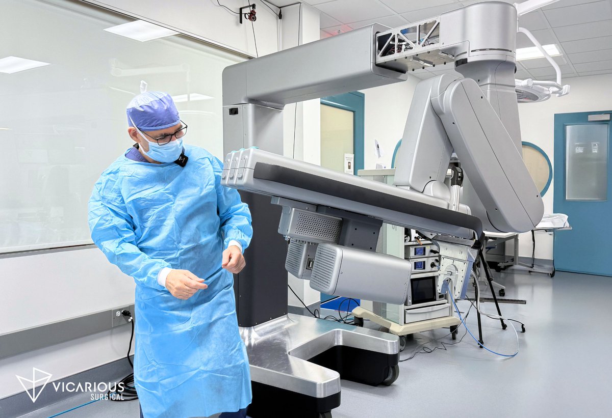 VicariousSurg's tweet image. The Vicarious Surgical Patient Cart delivers full access and control through a single 1.8 cm port—all in a system designed to fit seamlessly into the modern OR.
#RoboticSurgery #SurgicalRobotics #OREfficiency #MinimallyInvasive #MedTech