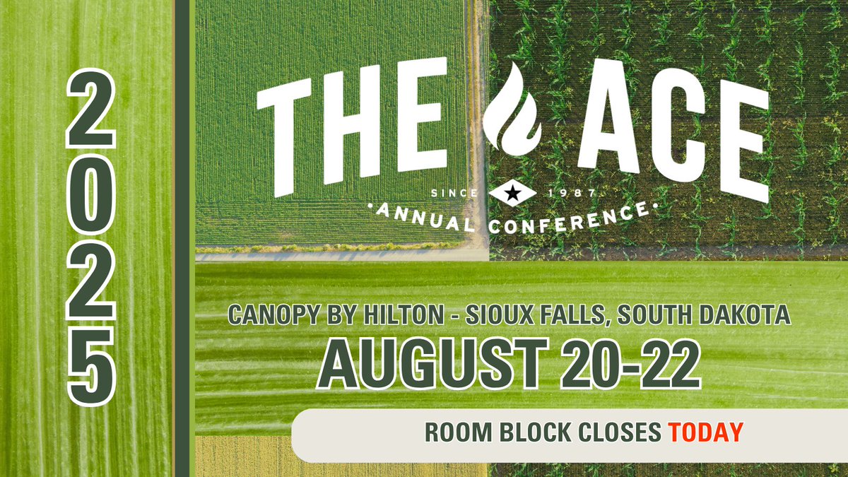 ACEethanol's tweet image. Today is the last day to book your hotel room for the 2025 ACE conference with discounted room block rates! If you haven't already, you can book your room here: ow.ly/nuBv50Wrt3H
Register and learn about the conference, agenda, speakers, and more: ethanol.org/events/confere…