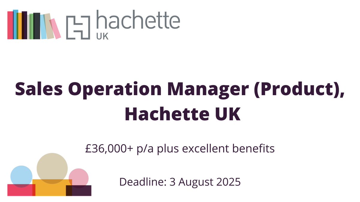 HachetteCareers's tweet image. We've an opportunity for an enthusiastic and detail oriented individual to join the Group Sales Operations department as a Sales Operations Manager.
Apply today!
rebrand.ly/0d0jkm4