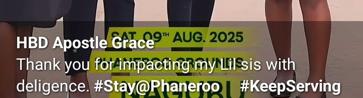 mercy_debie's tweet photo. My brother just made my day,btw our families support our service unto God.
#KeepServing
#StayAtPhaneroo
#PhanerooAt11 https://t.co/xzqRwWyqzG