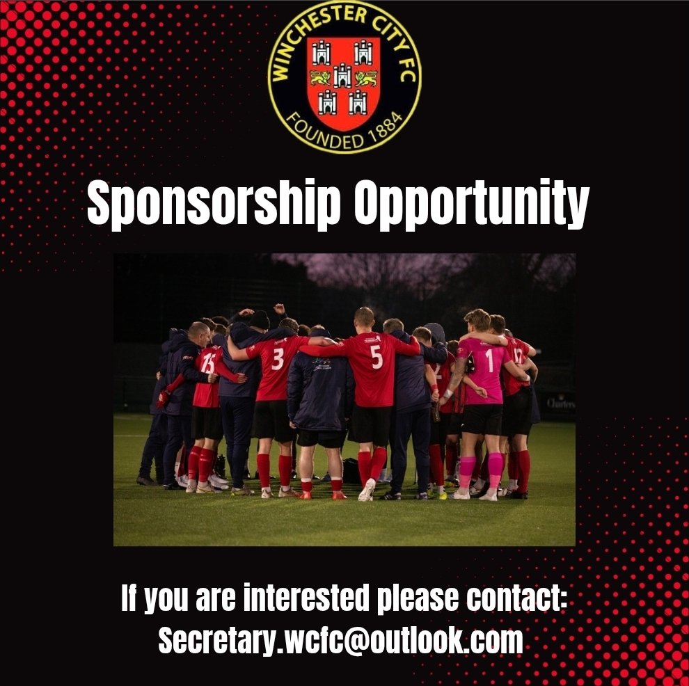 Winchester City FC (@wincityfc) on Twitter photo Would you like to support the Citizens?
We are looking for a local business to sponsor our training and travel kits for the coming season.
If you are interested, please contact: Secretary.wcfc@outlook.com
#youcitizens Would you like to support the Citizens?
We are looking for a local business to sponsor our training and travel kits for the coming season.
If you are interested, please contact: Secretary.wcfc@outlook.com
#youcitizens
