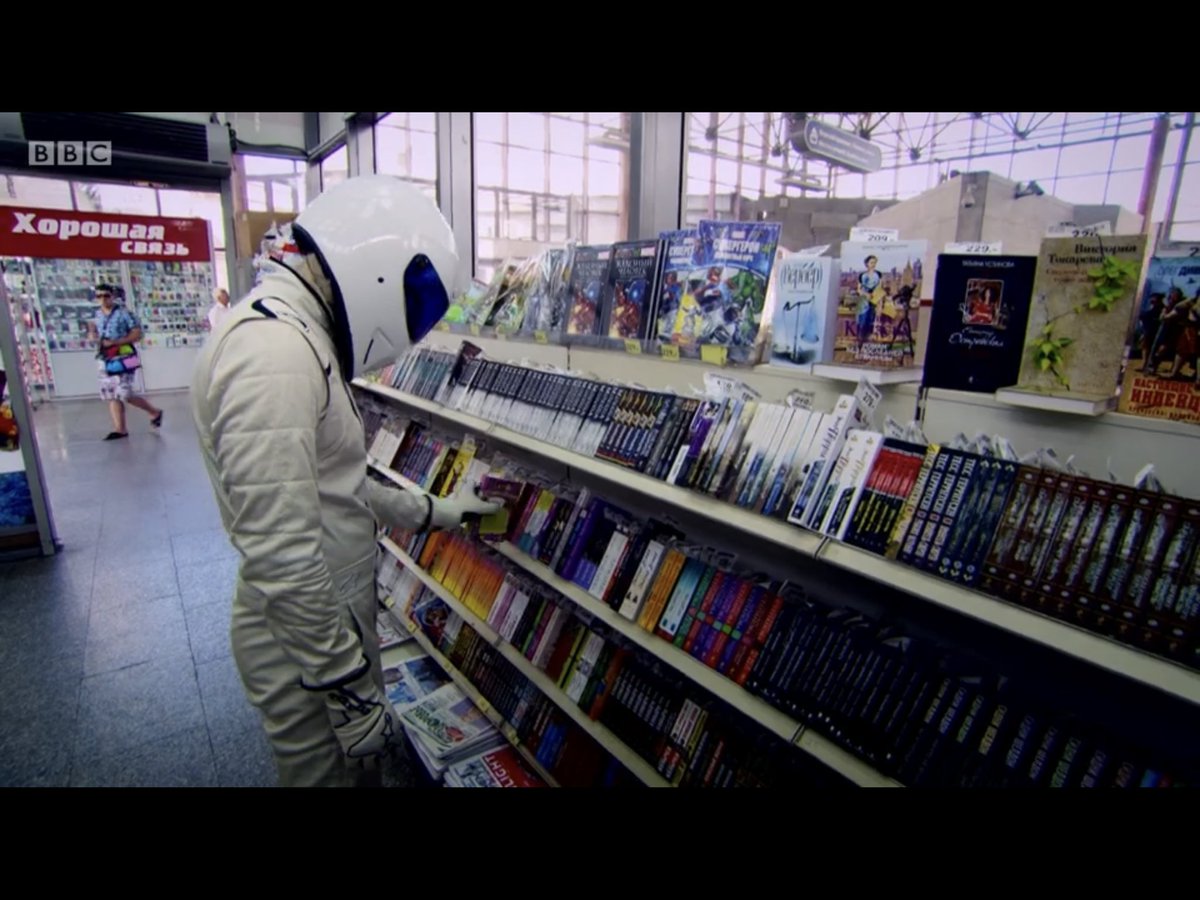 topgear_quoter's tweet image. On the underground, Stig had noticed that many of his fellow passengers were holding on to strange things.
And so, at the next station, he decided he should have one, too.
#TopGear