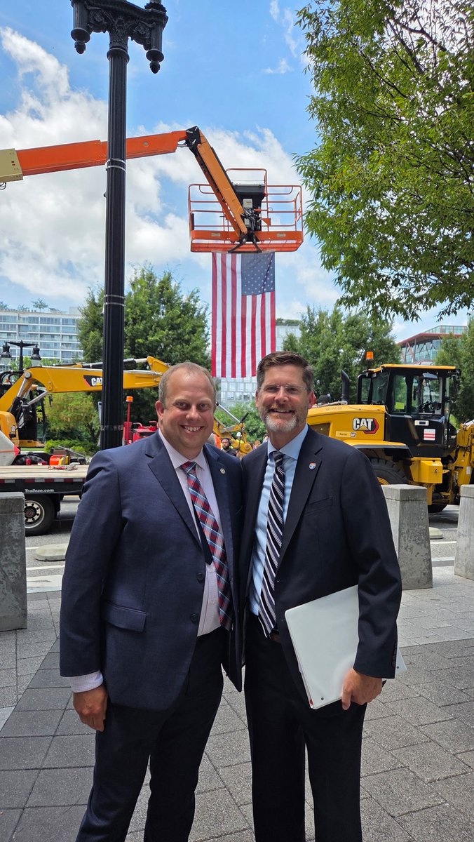NACE President Jacob Thorius attended a <a href="/USDOT/">U.S. Department of Transportation</a> stakeholders meeting in Washington D.C. last week. Pictured here with <a href="/USDOTFHWA/">Federal Highway Admn</a> Administrator Nominee Sean McMaster, we look forward to working with the <a href="/WhiteHouse/">The White House</a> <a href="/POTUS/">President Donald J. Trump</a> and <a href="/SecDuffy/">Secretary Sean Duffy</a> to assist their vision of a golden age of