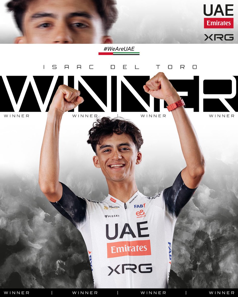 TeamEmiratesUAE's tweet image. El Torito triumphs at the #ClàssicaTerresdelEbre! 🥇🇪🇸
It’s a 10th career victory for @ISAACDELTOROx1, who grabbed the bull by the horns at the Spanish one-day race 🐂
Isaac went solo with 33km to go and made his move stick to the finish.
What a ride! Unstoppable! 🔥…