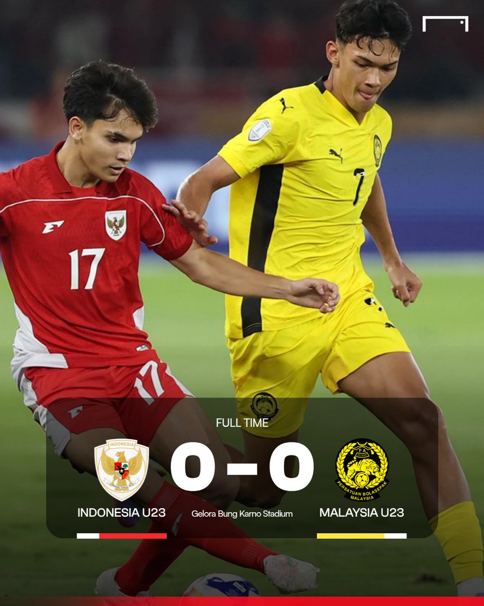 IDSPORTTV12's tweet image. ASEAN U23 Championship #TimnasDay
FT : Indonesia U23 0-0 Malaysia U23
Indonesia U-23 lolos ke semi-final sebagai juara grup A ASEAN U-23 Championship 2025.