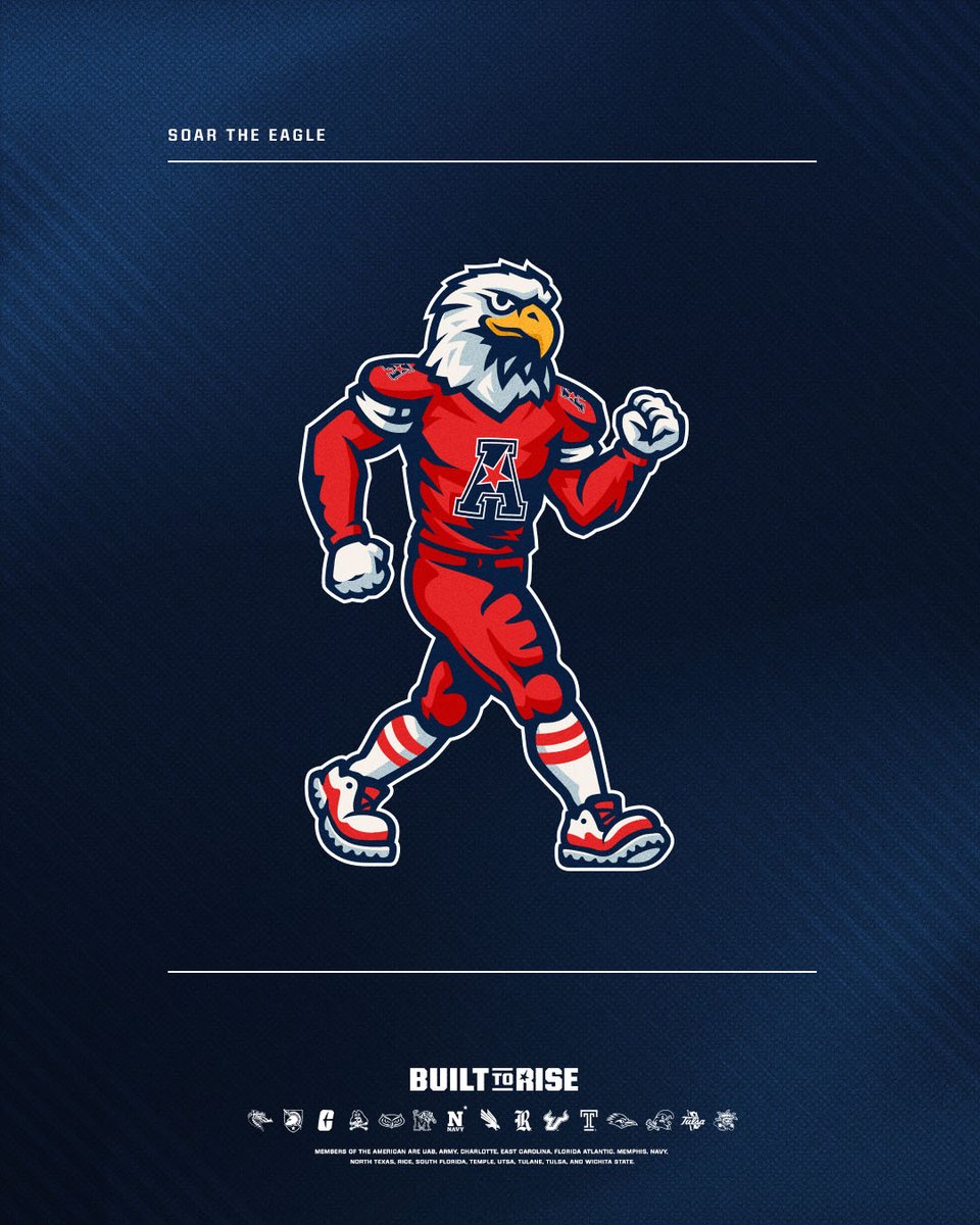 American_Conf's tweet image. Every detail has meaning.
See how each logo tells our story and defines the American.
#BuiltToRise