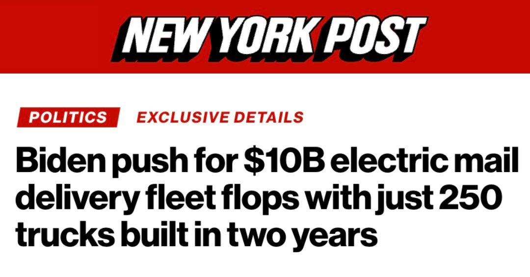 Lancegooden's tweet image. $10 billion for just 250 electric trucks? That’s $40 million per truck.
This is what Joe Biden’s Green New Scam amounts to—wasteful spending of your hard-earned tax dollars.
Under President Trump and Republicans, we are putting an END to funding these reckless schemes.