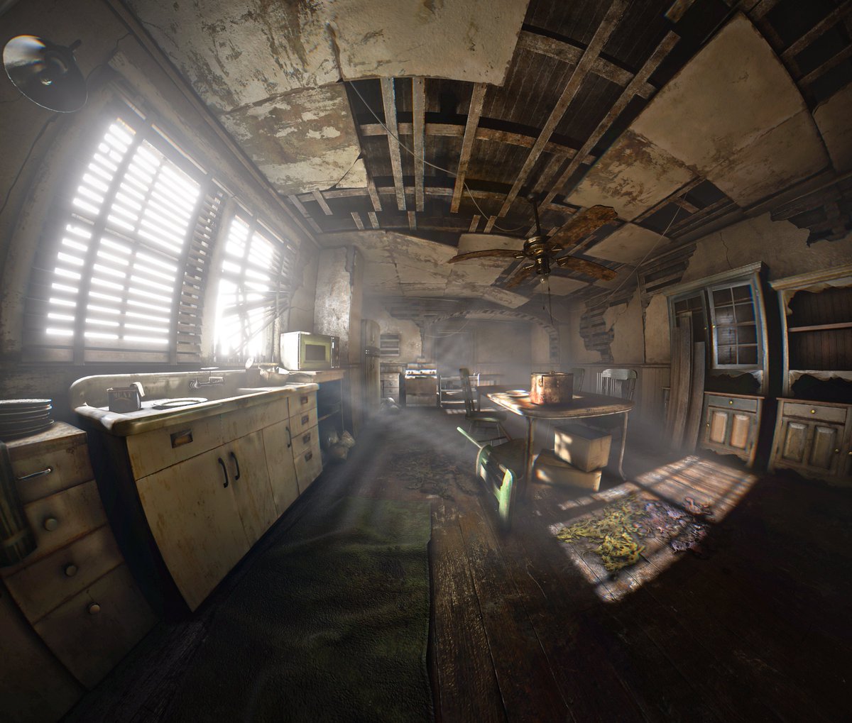 WRD_135's tweet image. RESIDENT EVIL VII - Guest House
Created by: AuroraThePigeon
World link : vrchat.com/home/launch?wo…
#VRChat #VRChat_world紹介 #VRChatPhotography #VirtualPhotography #WideAngle #FishEye #ResidentEvil