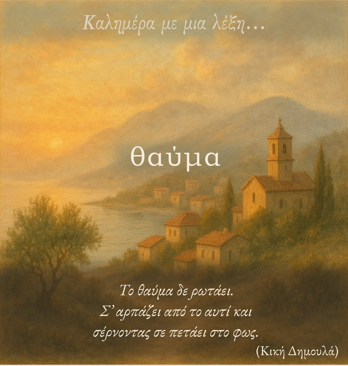 lexicon_gr's tweet image. 🌞🌾 «Καλημέρα» με μια λέξη ~
❧ Kάθε πρωί στις 🕕 σας στέλνουμε μια αλλιώτικη καλημέρα με μια λέξη και ένα μικρό ποίημα...
~~~~
#kalimera_me_mia_lexi