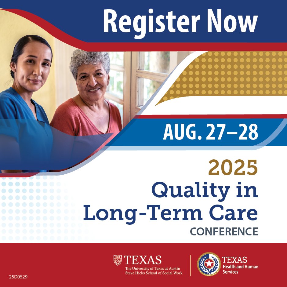 TexasHHSC's tweet image. The 2025 Quality in Long-Term Care Conference (QLTCC) will be held on Aug. 27–28.
Continuing education credits will be available for multiple disciplines. Both in-person and virtual options will be available.
To learn more and register, visit: bit.ly/40VjRFI