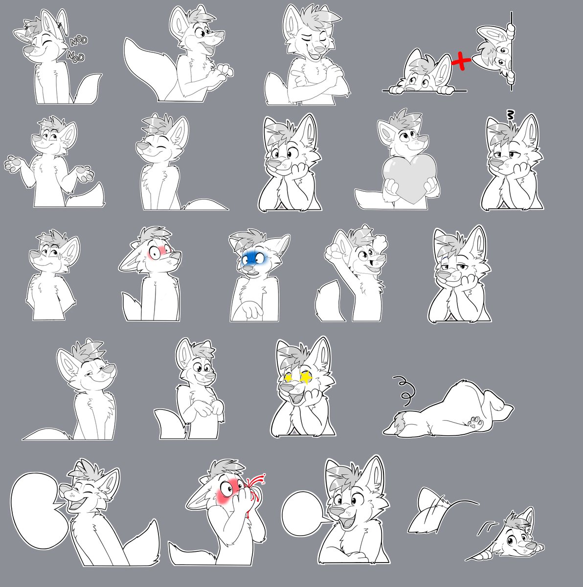I will offer now templates for these Tg stickers to color it yourself. You will get a psd file with all necessary layers.
It'll be 6€ each, 50€ for 10 templates. You can take a look on my Trello -&gt; link in my profile.
PM me if you are interested or have questions.