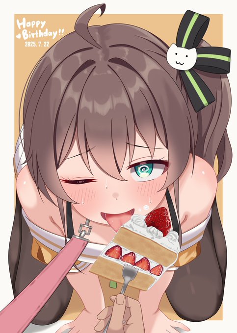 まつりちゃん誕生日おめでとう!!! ケーキ食べて!!! #祭絵