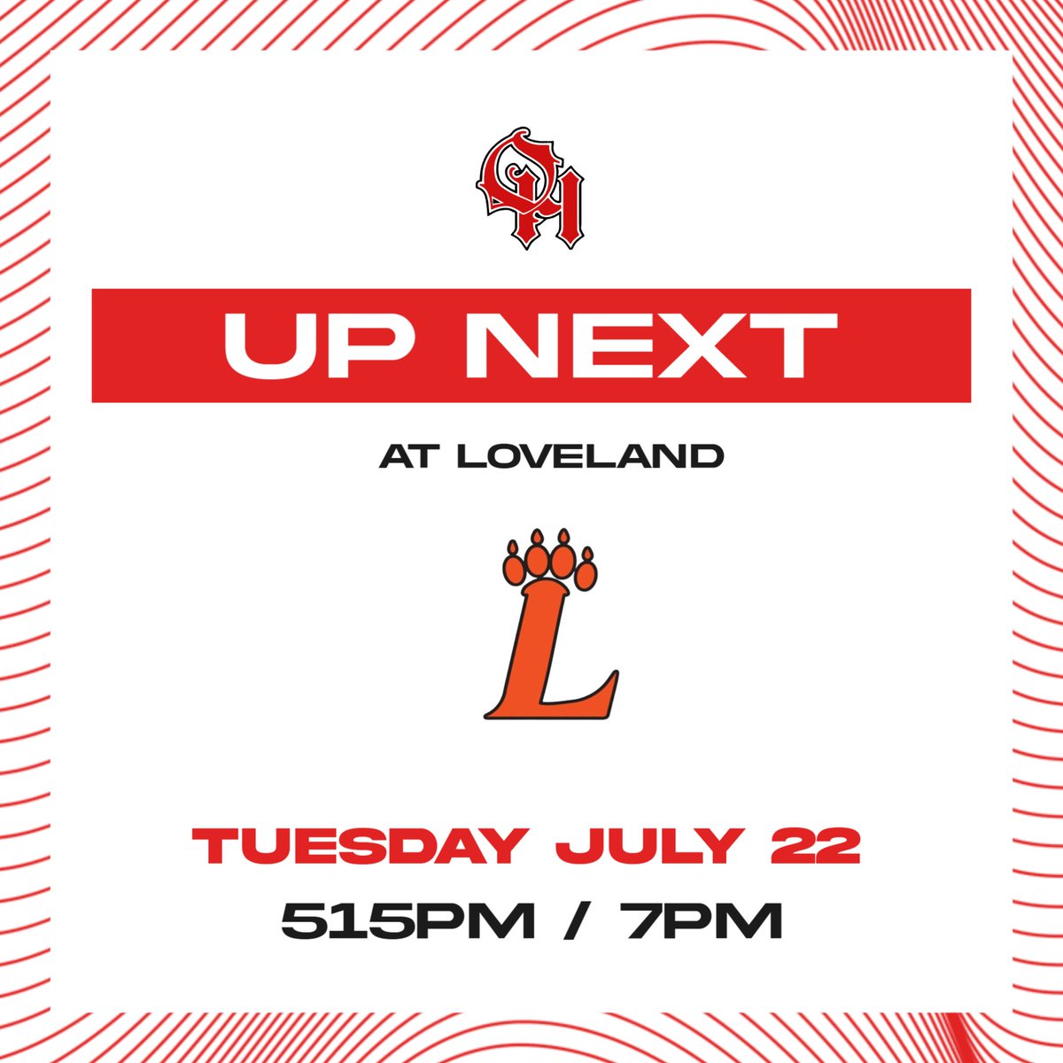 OakHillsWSOC's tweet image. Please note, Tuesday&apos;s scrimmages at Loveland, have changed!  We are now 515pm/7pm due to no lights.  See you out at Loveland High School!