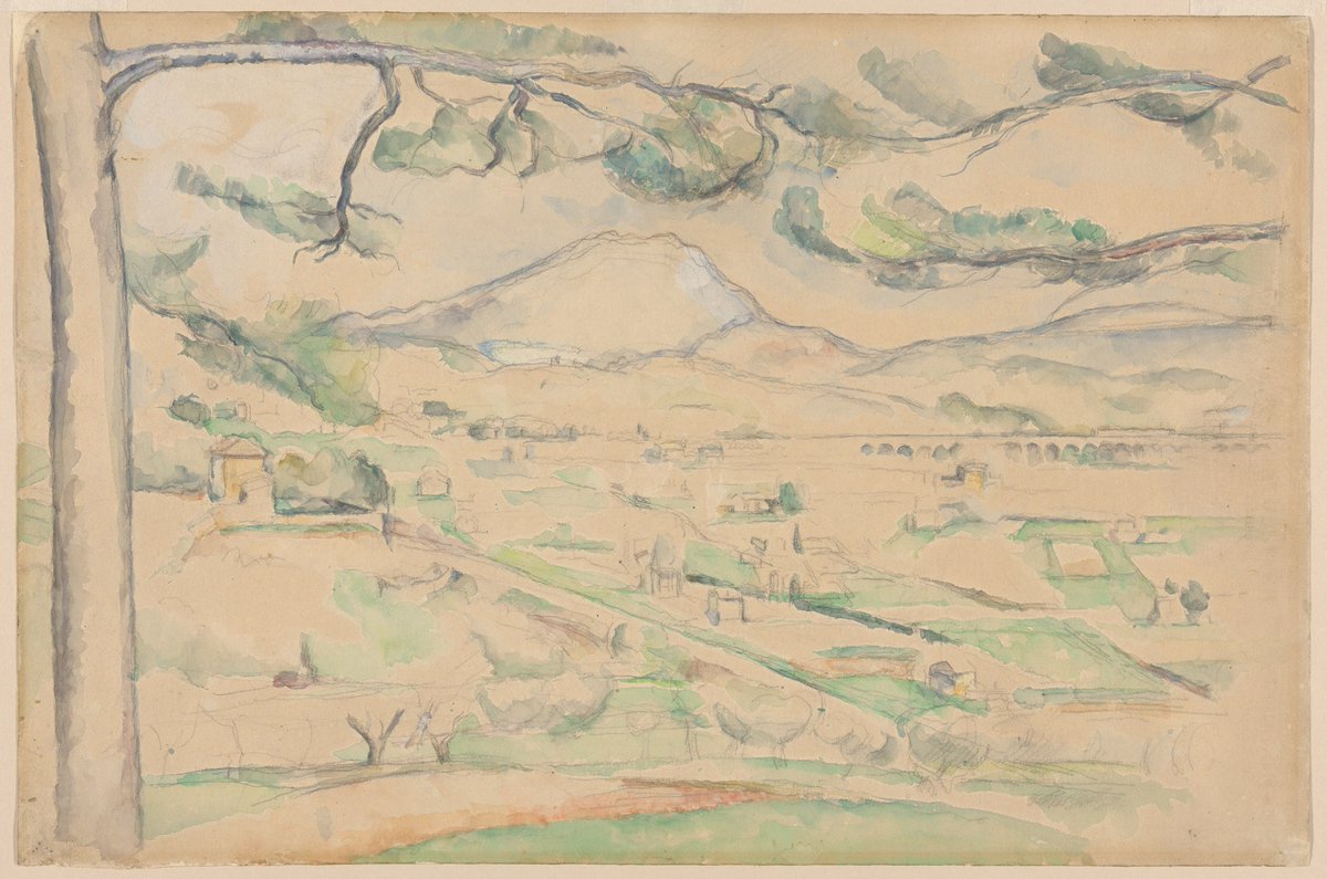 cezanneart's tweet image. Montagne Saint-Victoire (The Arc Valley), 1880 #artbots #cezanne
