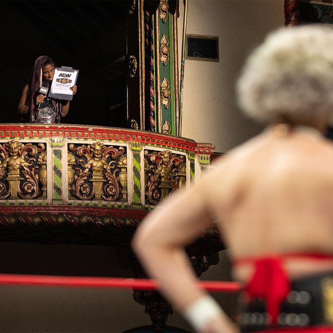 AEWonTV's tweet image. On #AEWCollision, the balcony and spotlight were taken by @AthenaPalmer_FG
Is the AEW Women's World Title next?
Watch #AEWCollision on-demand via the TNT app and HBO Max