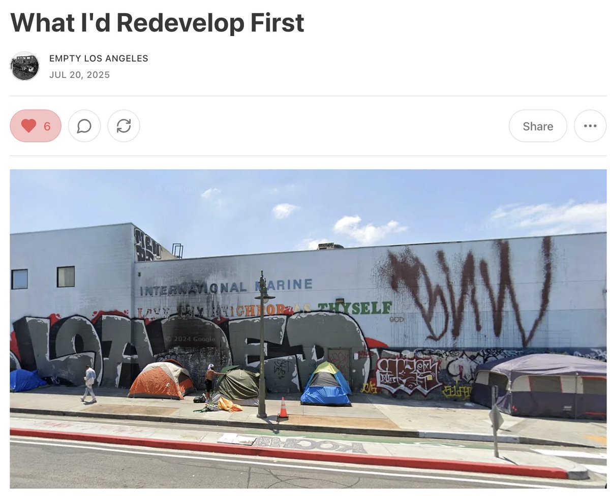 esotouric's tweet image. Empty Los Angeles asks why the International Marine Warehouse at 7th and San Julian is allowed to sit vacant, surrounded by people living in tents, for years. The city says it's derelict, yet nothing ever changes. Don't demo RSO housing: build here! emptylosangeles.com/p/what-id-rede…