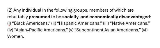 DanLennington's tweet image. The FAA grants racial preferences in how they permit airport concessions (the shops and restaurants in our airports). This is still enforced by @SecDuffy. Interestingly, when FAA created their definition of "Asian-Pacific" they forgot people from Singapore. @FAANews @DOGE_FAA
