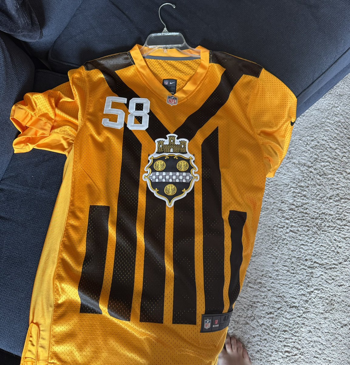 Aaron_Smith_26's tweet image. Will it still count if I just wear this 1933 style Jack Lambert jersey the week we play the Packers?