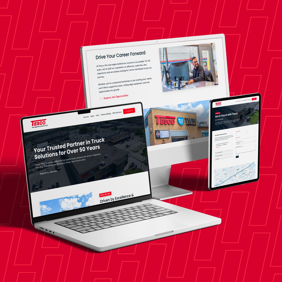 LROsolutions's tweet image. It’s launch day! We’re excited to unveil a brand-new website for TESCO, one of the GTA’s leading providers of truck and trailer service, maintenance, and fabrication. 🚛

#MarketingAgency #WebsiteDesign #WebDev #DigitalStrategy