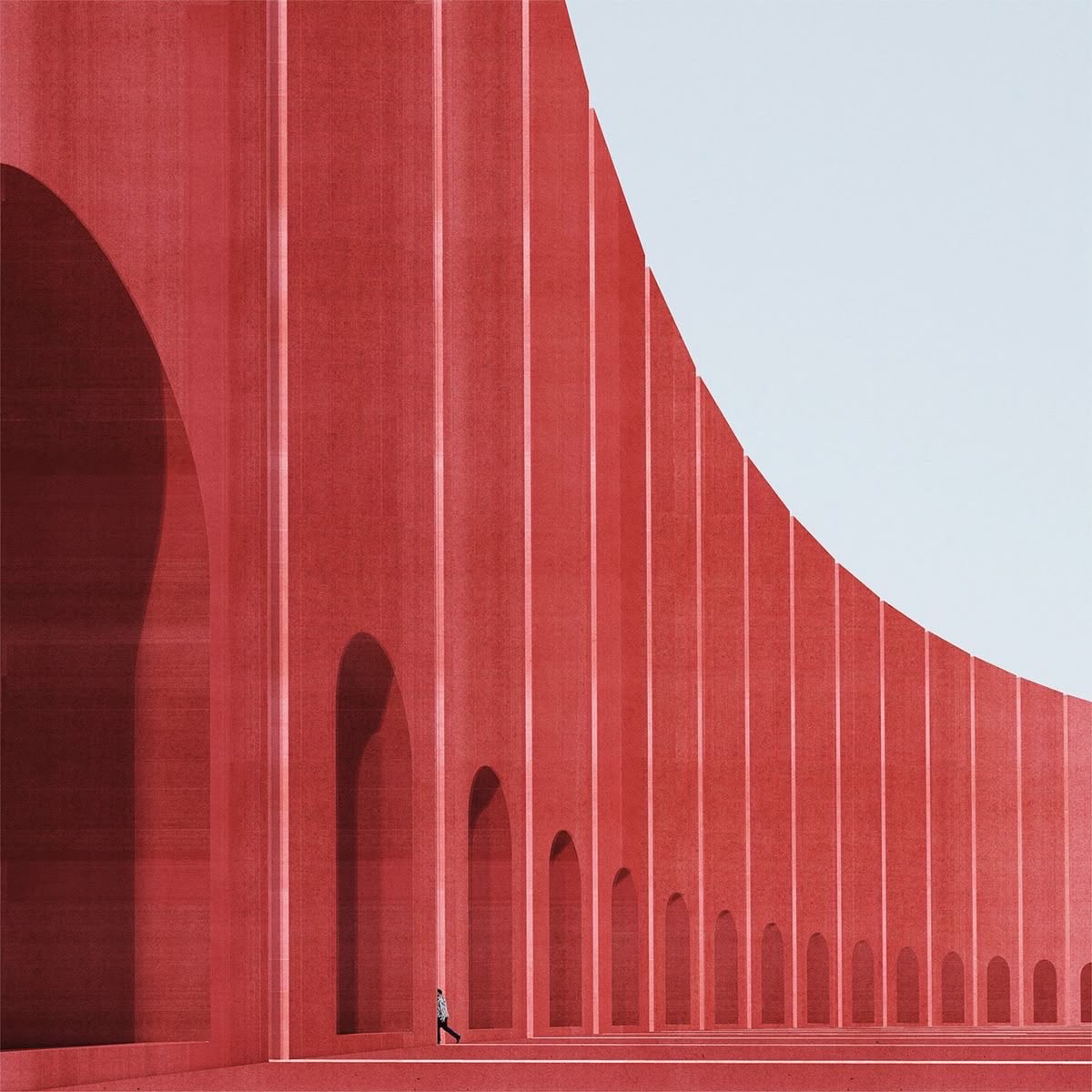 opancaro's tweet image. Philip Turner, unbuilt project for Porta Termini: A House for Fourteen Thousand Pilgrims