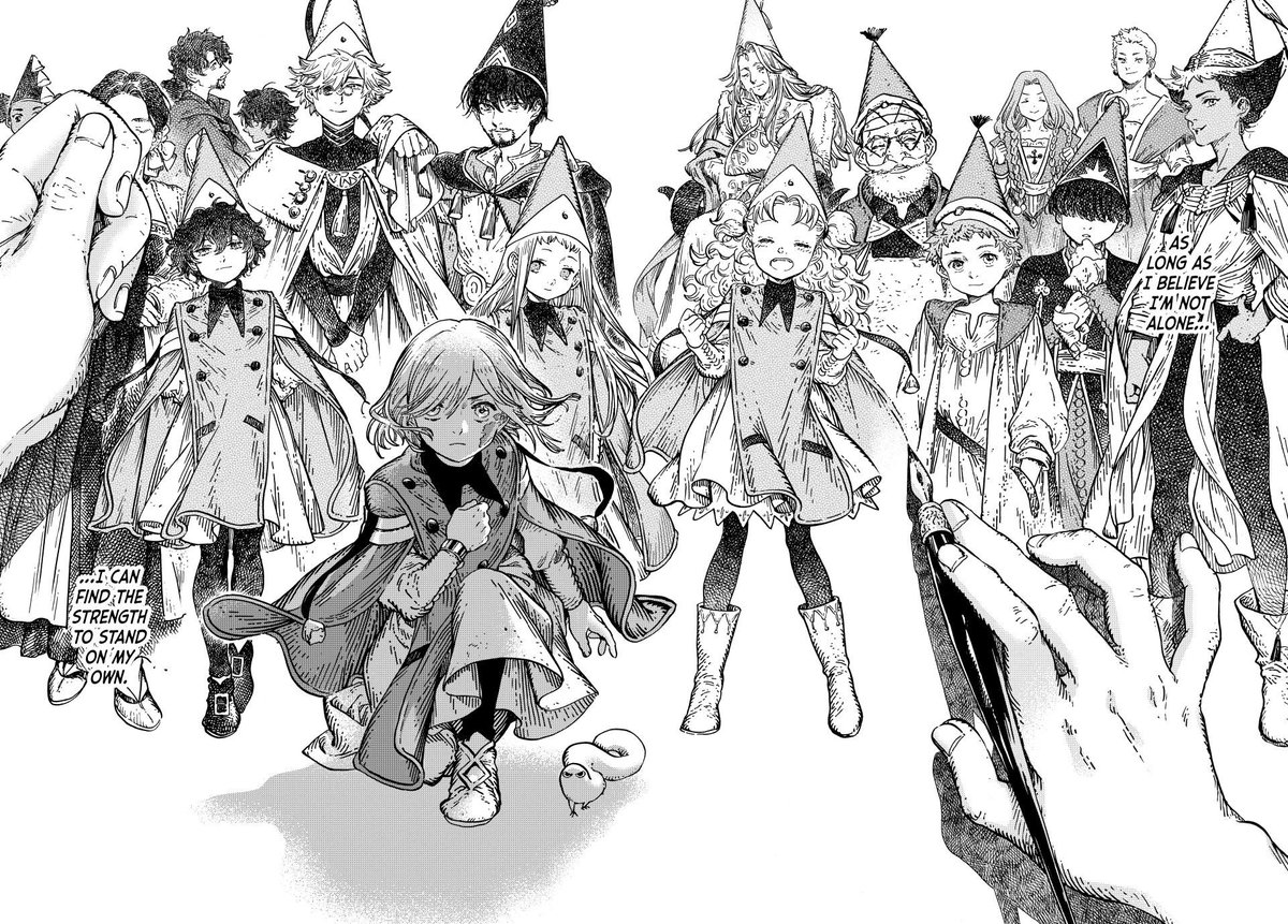 Happy 9th anniversary!!

On July 22, 2016, Witch Hat Atelier debuted in Morning Two monthly magazine.

A big thank you to Shirahama Kamome, Sato Hiromi, Shirahama’s drawing assistants, editors, and publishing staff for your hard work! 🥹🩷