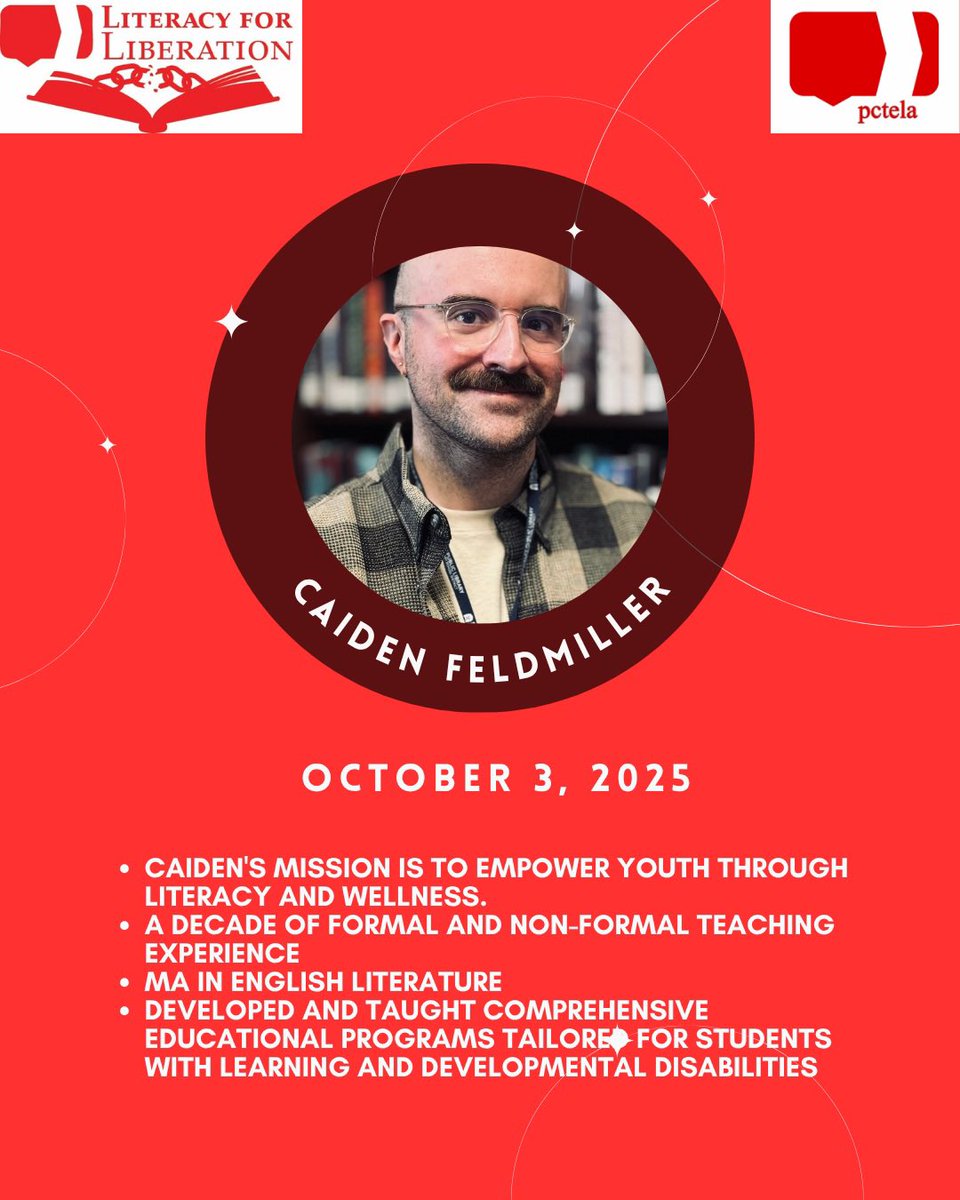 PCTELA (@pctelanews) on Twitter photo PCTELA 25 has an incredible lineup of keynote speakers! Friday’s keynote, Caiden Feldmiller, is one you won’t want to miss! Grab a few colleagues and join us in October! Registration is still open!
bit.ly/PCTELA25Reg
<a href="/ncte/">National Council of Teachers of English (NCTE)</a> <a href="/PSEA/">PSEA</a> <a href="/PADeptofEd/">PA Department of Education</a> <a href="/PAEduChat1/">PAEduChat</a> <a href="/WPCTEtweets/">WPCTE</a> PCTELA 25 has an incredible lineup of keynote speakers! Friday’s keynote, Caiden Feldmiller, is one you won’t want to miss! Grab a few colleagues and join us in October! Registration is still open!
bit.ly/PCTELA25Reg
<a href="/ncte/">National Council of Teachers of English (NCTE)</a> <a href="/PSEA/">PSEA</a> <a href="/PADeptofEd/">PA Department of Education</a> <a href="/PAEduChat1/">PAEduChat</a> <a href="/WPCTEtweets/">WPCTE</a>