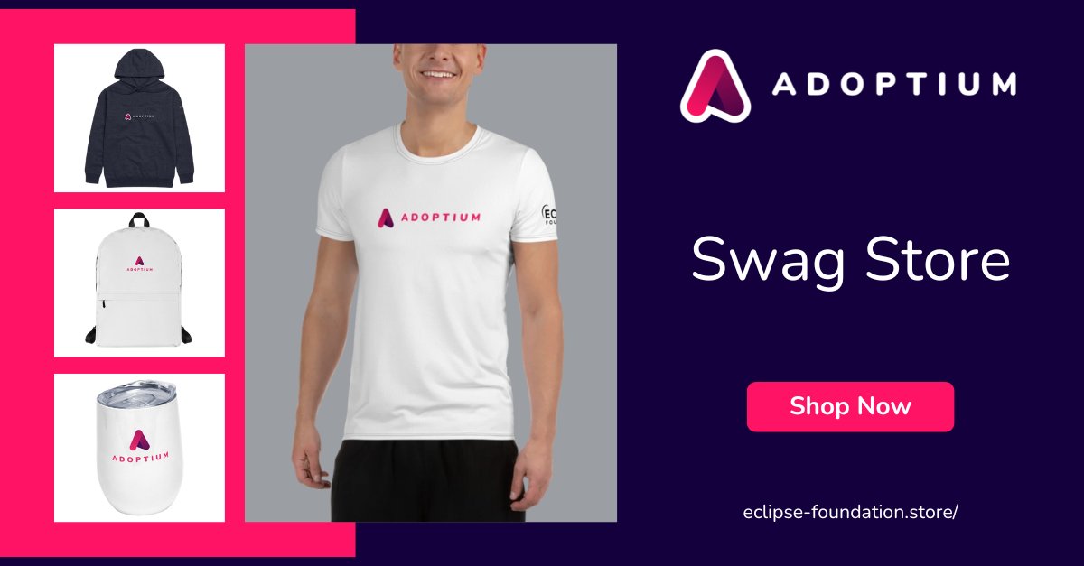 Eclipse Adoptium (@adoptium) on Twitter photo Show your love for Java runtimes with #Adoptium swag! 😎 Represent the Java community in style. Check it out! 
#opensource #Java #OpenJDK hubs.la/Q030jyFx0 Show your love for Java runtimes with #Adoptium swag! 😎 Represent the Java community in style. Check it out! 
#opensource #Java #OpenJDK hubs.la/Q030jyFx0
