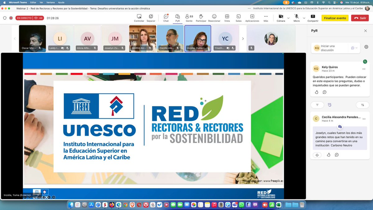 UNESCO IESALC #EducaciónSuperior #HigherEducation (@unesco_iesalc) on Twitter photo 🧑🏫Más de 89 líderes universitarios de 30 países se unieron por la acción climática en la #EducaciónSuperior en el 2o. seminario de la #RedDeRectores por la Sostenibilidad, organizado por <a href="/unesco_iesalc/">UNESCO IESALC #EducaciónSuperior #HigherEducation</a>.
🔎Lea más y únase a la iniciativa: bk58.short.gy/2TQsKN 🧑🏫Más de 89 líderes universitarios de 30 países se unieron por la acción climática en la #EducaciónSuperior en el 2o. seminario de la #RedDeRectores por la Sostenibilidad, organizado por <a href="/unesco_iesalc/">UNESCO IESALC #EducaciónSuperior #HigherEducation</a>.
🔎Lea más y únase a la iniciativa: bk58.short.gy/2TQsKN