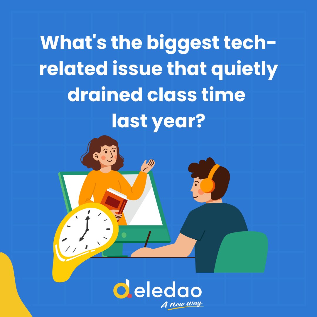 💻 What’s the biggest tech-related issue that quietly drained class time last year?

Was it slow logins, device glitches, forgotten passwords, or something else?

Tech problems might fly under the radar, but they add up—and teachers feel the impact every day. Share your