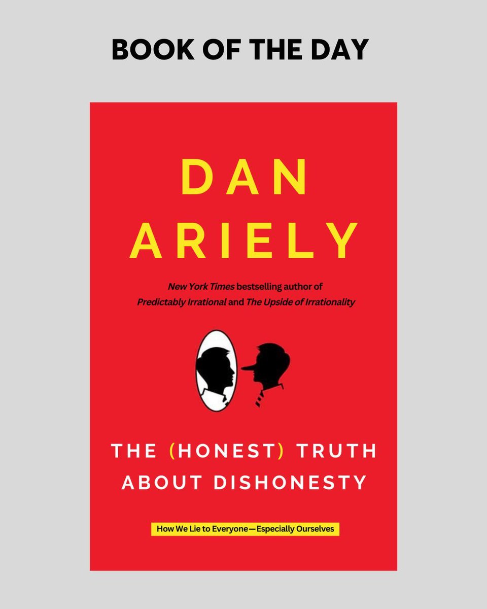 42Courses's tweet image. Why do good people sometimes do bad things?
In The (Honest) Truth About Dishonesty, Dan Ariely uncovers the surprising science behind why we lie to others and ourselves.
A fun and eye-opening look at how human nature really works. @danariely
amzn.eu/d/cXruNvt
