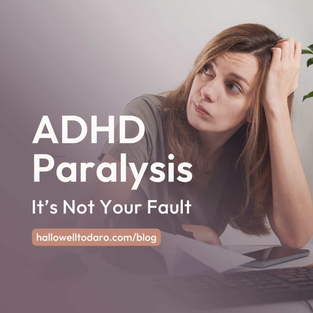 Feeling stuck and can't get started, even when you want to? It's not laziness. It's #ADHD paralysis, and it's not your fault.

🧠 Learn why it happens and get practical tools to break through the mental fog in Dr. Mary Sanford’s latest blog post:hallowelltodaro.com/blog-raw-feed/…