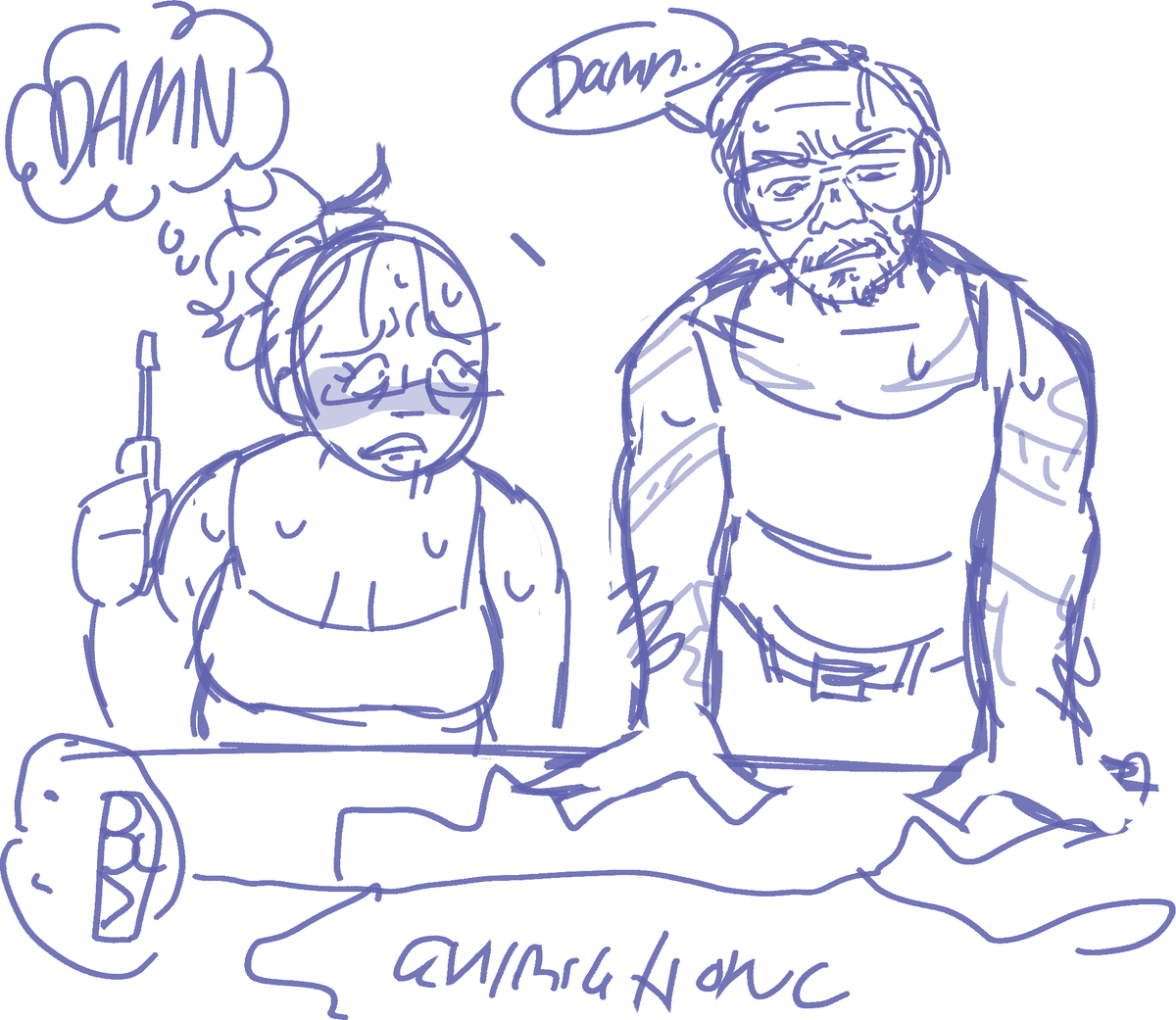 passionatefunk's tweet image. Went on a walk and then thrift shopped snd then I went home and drew five nights at freddys steve raglan William afton yumeship
