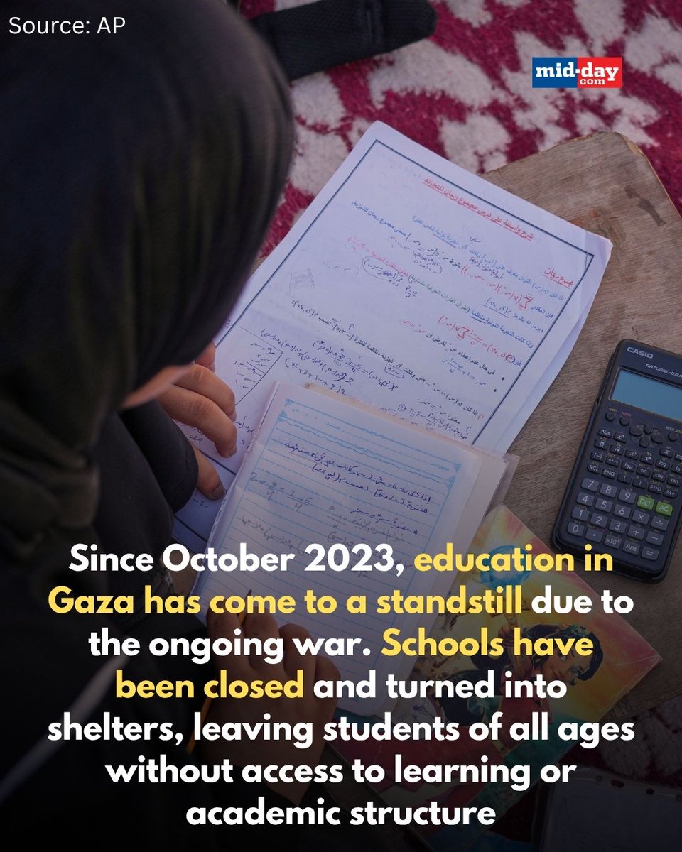 mid_day's tweet photo. She dreamed of being a doctor — now she’s just fighting to survive in a tent.

Source: AP 

#Gaza #Palestine #WarImpact #EducationCrisis #StudentVoices #GazaStudents https://t.co/rCUVJPYgXm