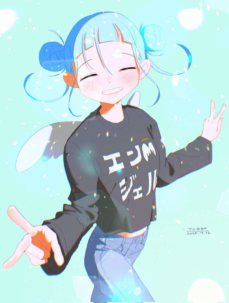 「イェーイ #oc #illustration #イラスト」|フミカガのイラスト