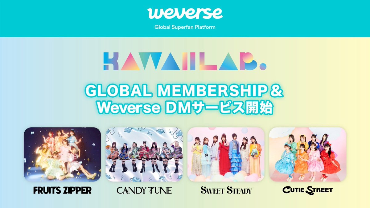💫🌏 Weverse 公式アカウント開設 🌏💫 Hi! Weverse✨ We are FRUITS
