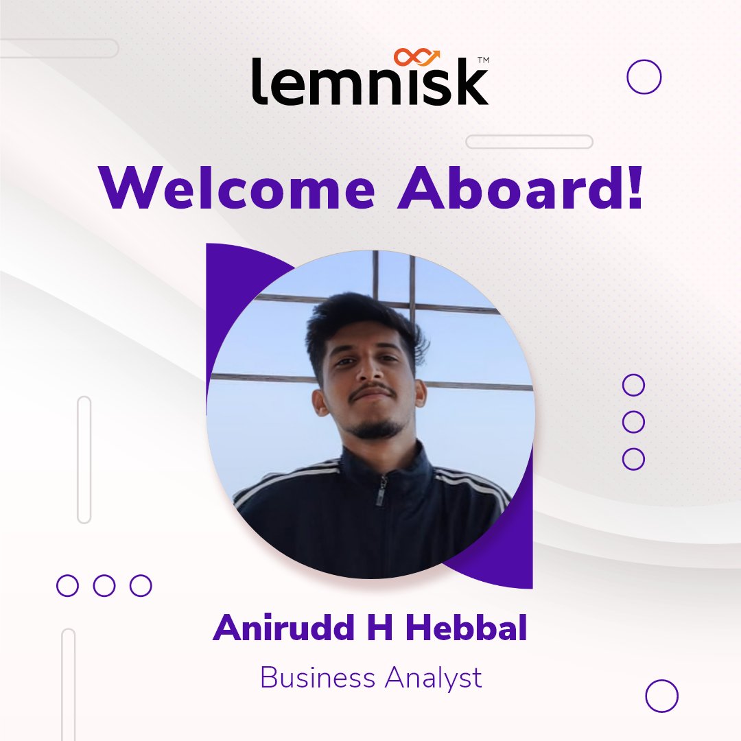 LemniskCo's tweet image. Welcome to the @LemniskCo family, Anirudd H Hebbal! Wishing you an amazing career ahead.
#workatlemnisk #businessanalyst #delivery #lemniskcareers