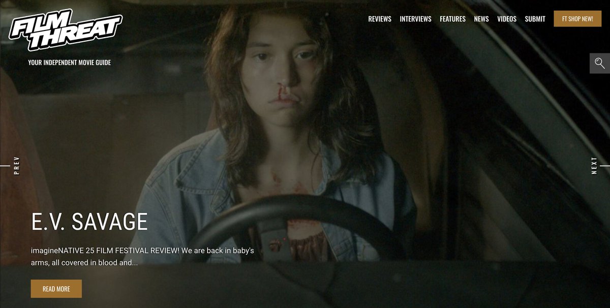 FilmThreat's tweet image. “It’s time for E.V. to uphold the family name and commit her first slaughter.” Michael Talbot-Haynes reviews E.V. Savage; which screened @imagineNATIVE.
filmthreat.com/reviews/ev-sav… #imagineNATIVE #FilmThreatimagineNATIVE #imagineNATIVE2025